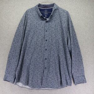 Con.Struct Shirt Mens 2XL XXL 4-Way Stretch Casual Button Up Floral Long Sleeve